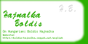 hajnalka boldis business card